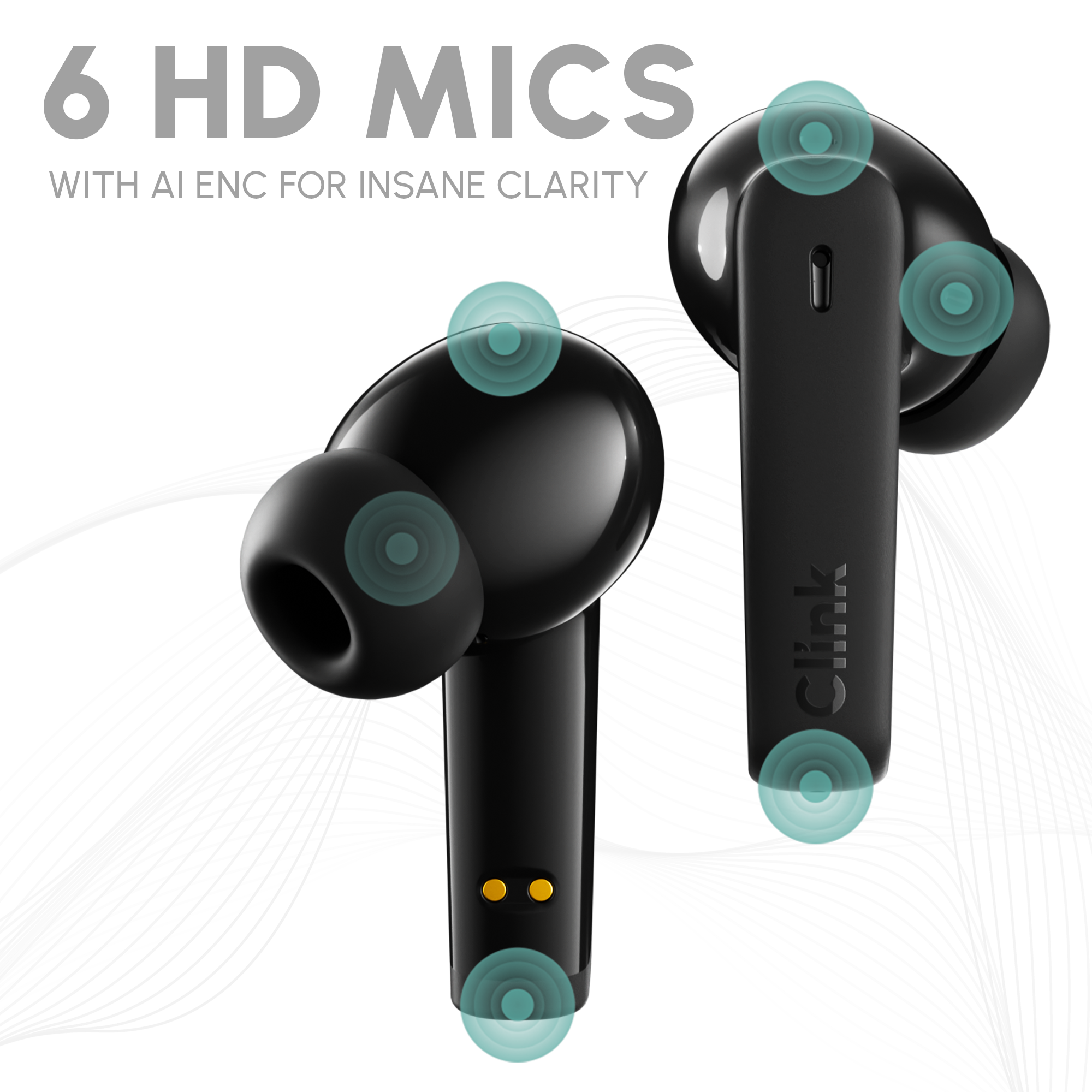 Clink VoiceBuds - 6 HD Mics AI ENC